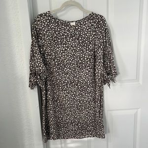HM brown floral dress